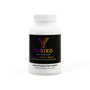 Yubixo Multivitamin for Women 60 Capsules | Energy Immune Beauty Support | B Complex Biotin Folate